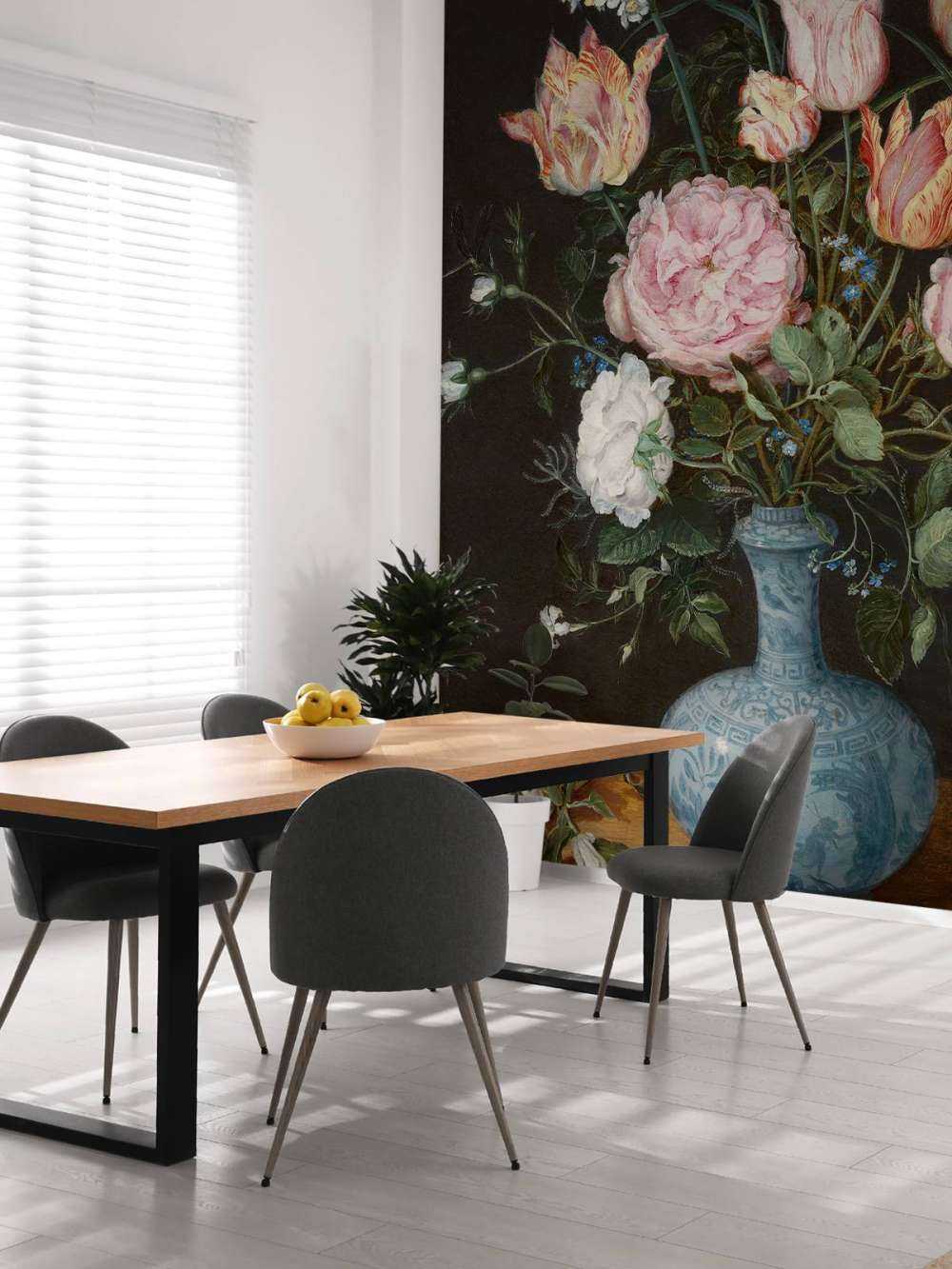 Wan-Li Vase mit Blumen