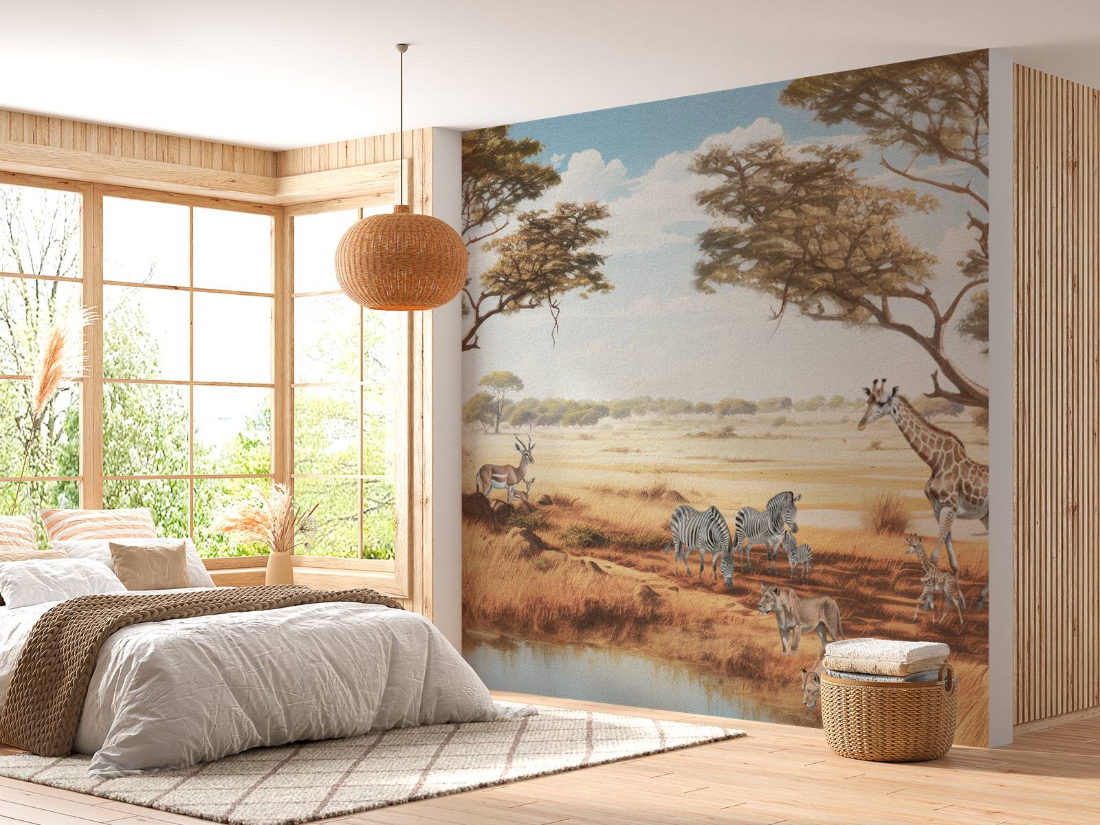 Safari-Landschaft in Farbe