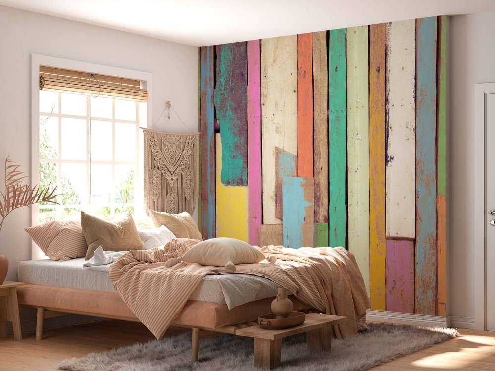 Farbiges Abfallholz