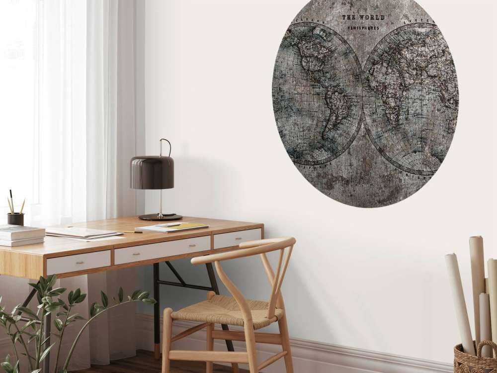 Weltkarte mit grauen Schattierungen