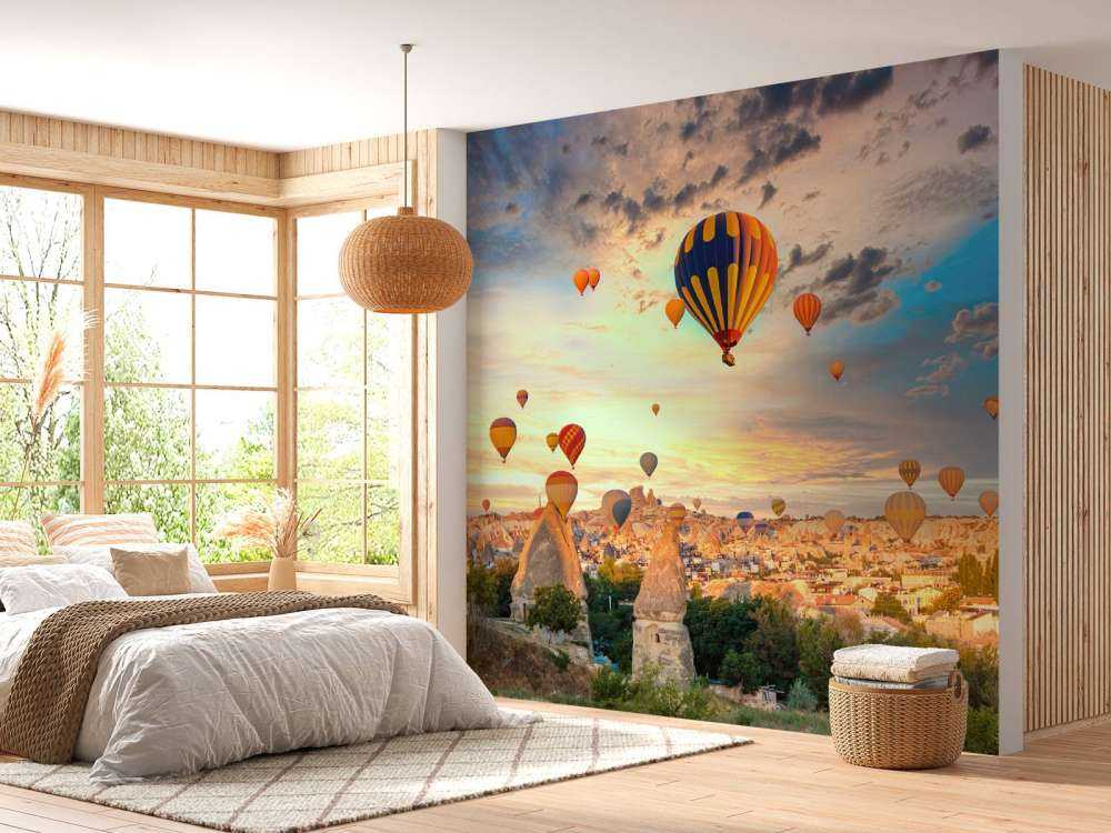 Schöne Heißluftballons