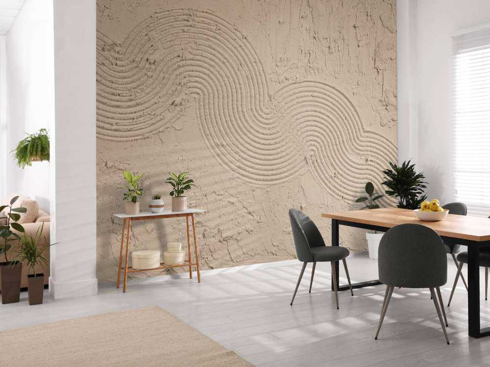 Zen Garden Textur in Taupe