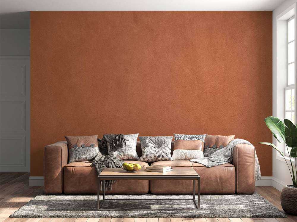 Lederstruktur in Terrakotta Farben