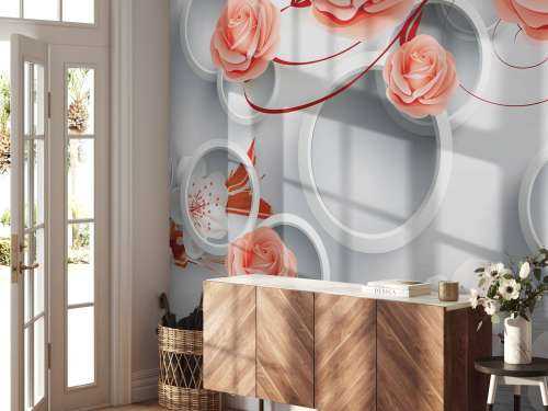3D Kreise und Blumen