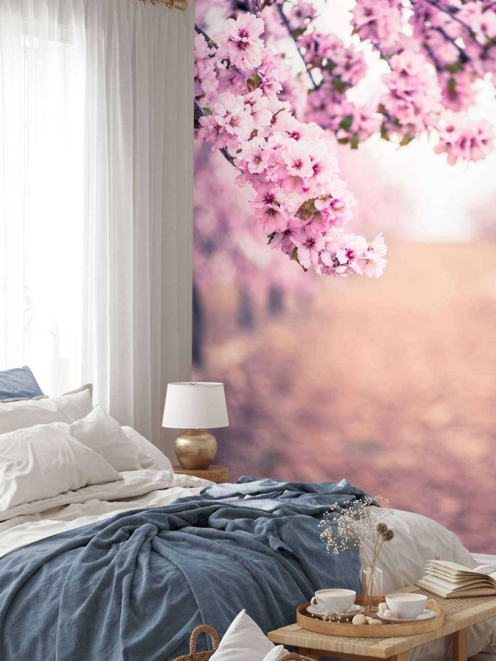 Lila japanische Blüten