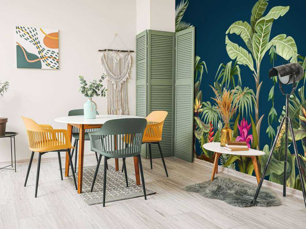 Dschungel Blumen und Bäume