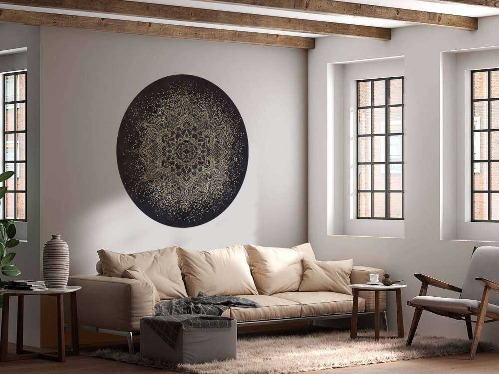 Golden Sparkling Mandala - dunkelmarine