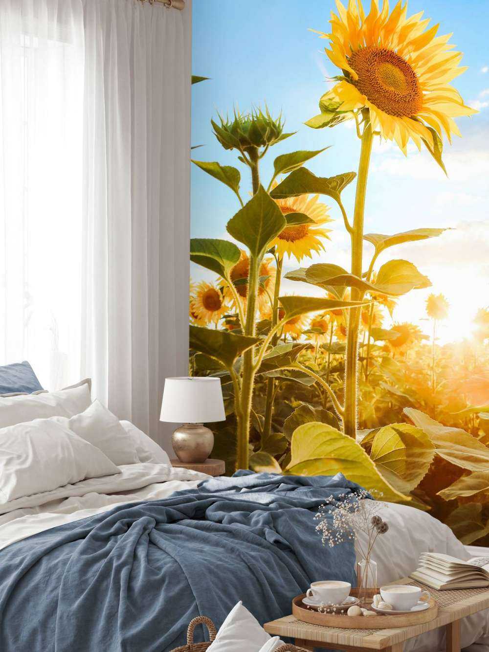 Sonnenblume mit blauem Himmel