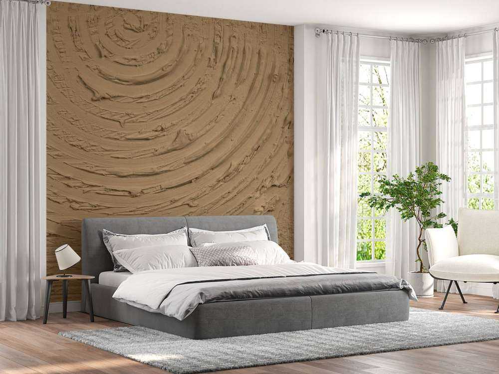 Runde Formen und Linien in Goldbraun