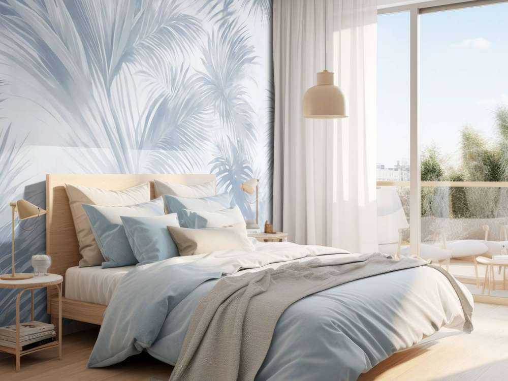 Palm Extravaganza Blau