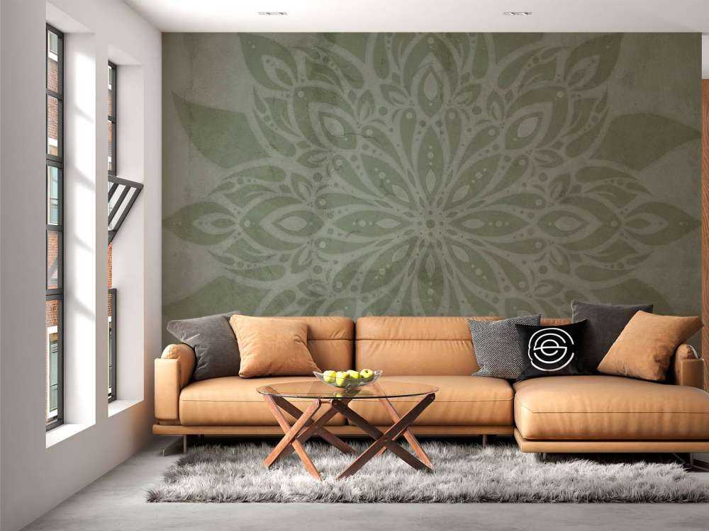 Grünes Vintage-Mandala