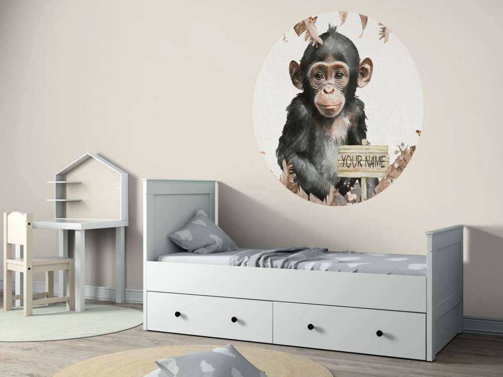 Baby Schimpanse im Dschungel taupe