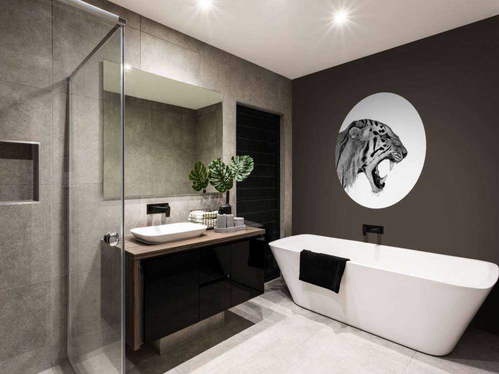 Brüllender Tiger weiß