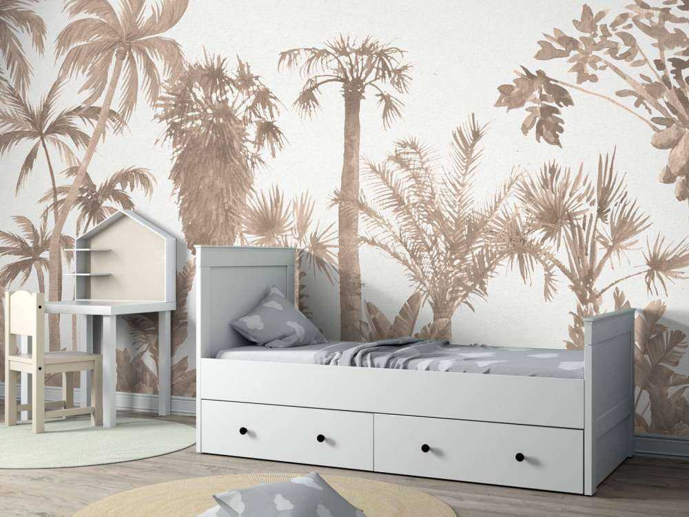 Dschungelthema in Taupe
