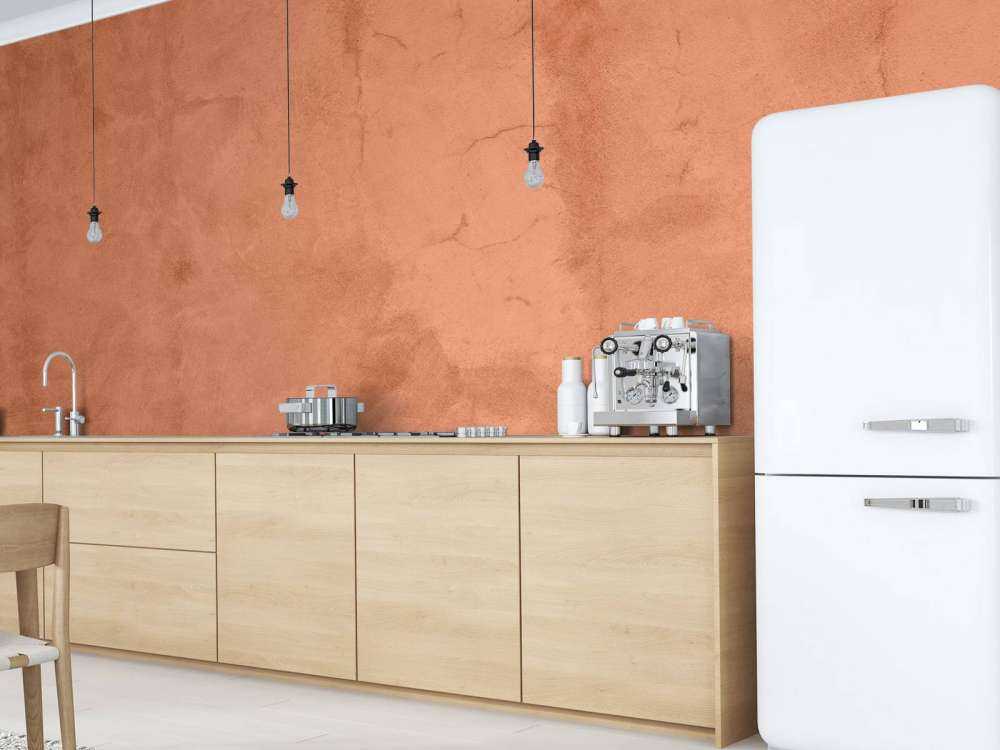 Beton mit Terrakotta Farbe