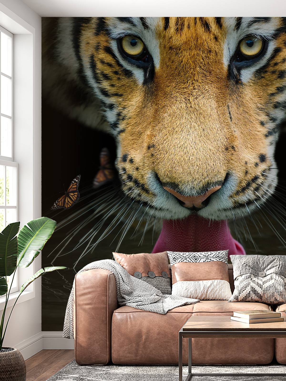 Dschungel Tiger Porträt - Fototapete, image size:1200x1600