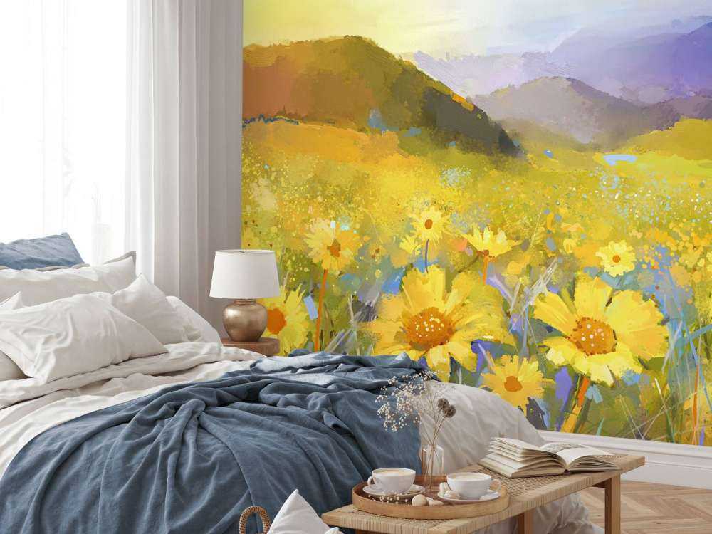 Ölgemäldes Ländlicher Sonnenuntergang