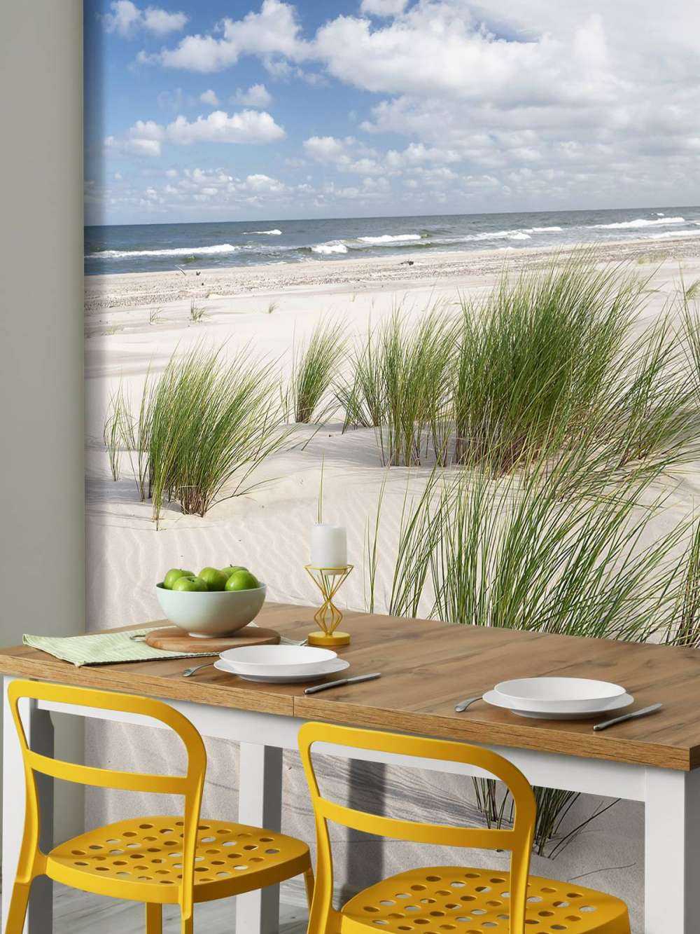 Strand mit Dünenpflanzen
