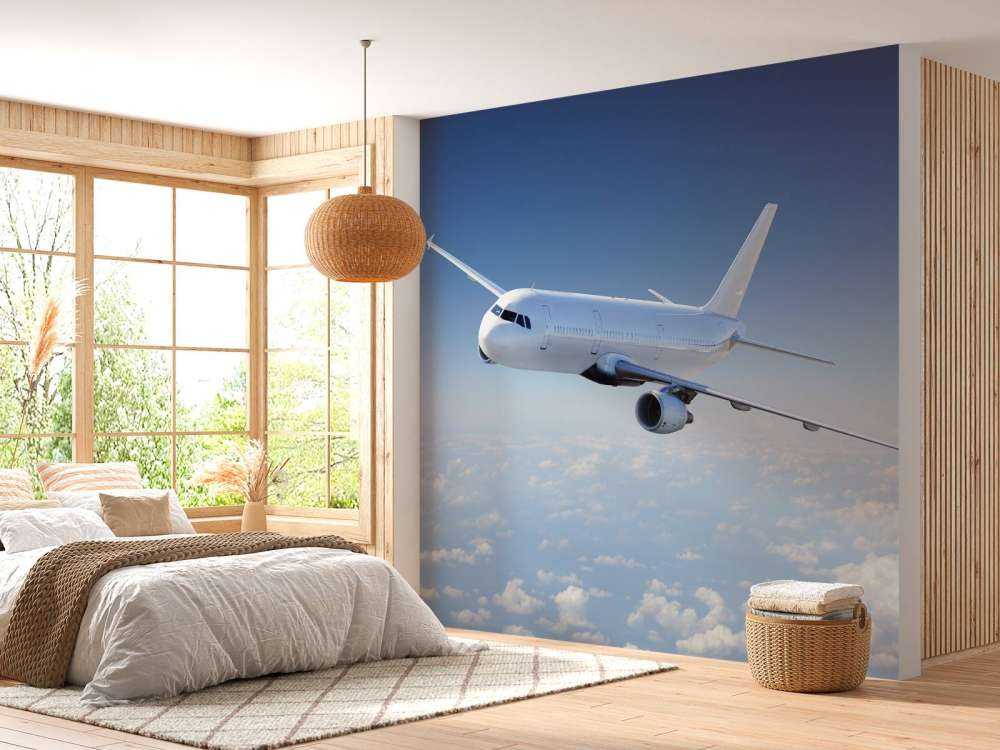 Flugzeug über den Wolken