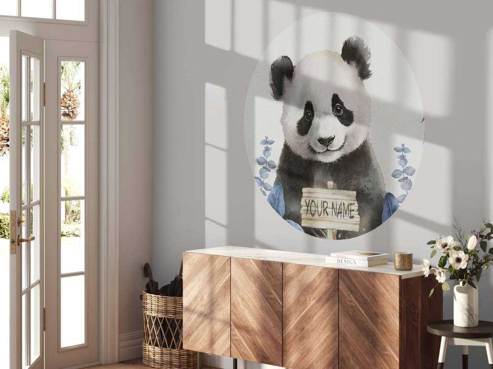 Kleiner Panda im Dschungel blau