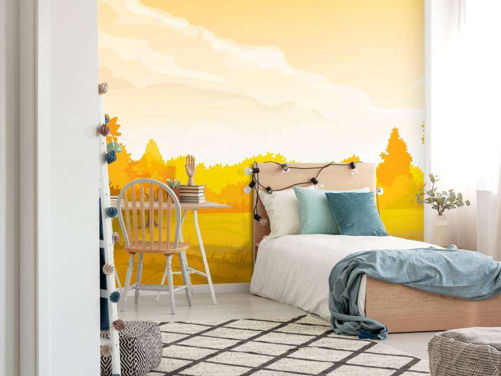 Illustration einer Herbstlandschaft