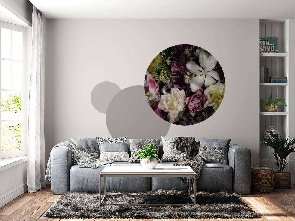 Bunte Blumen dunkel