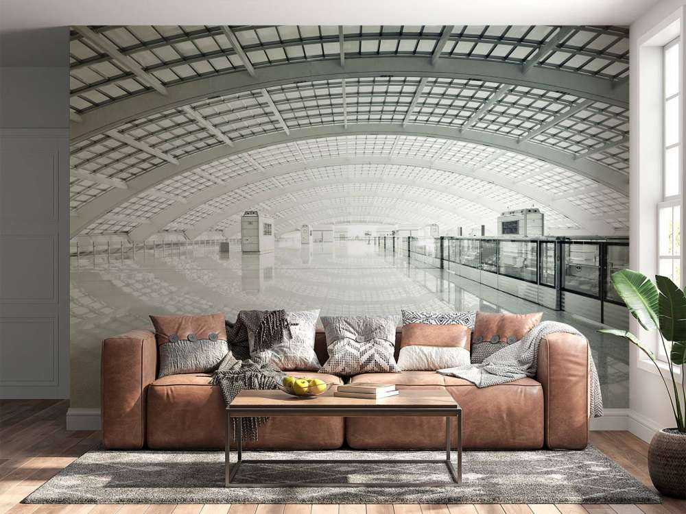 Moderne Halle mit Rundung