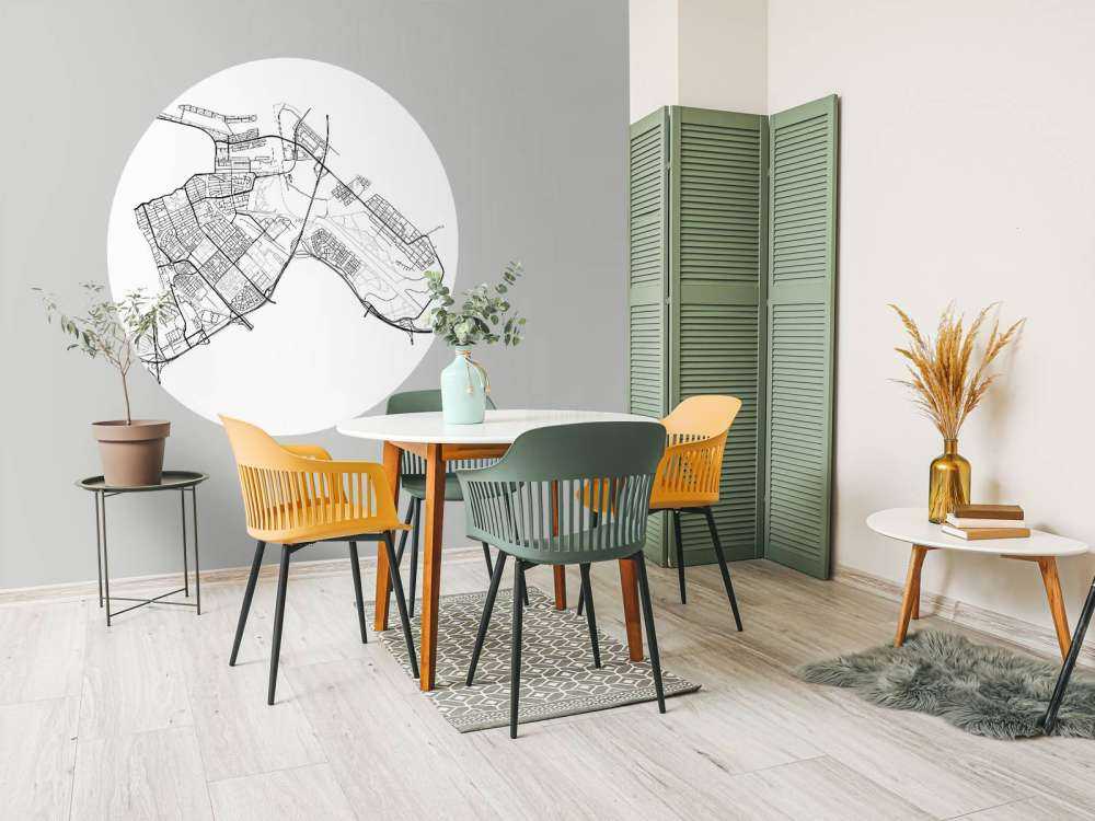 Karte Amsterdam Ost, weiß