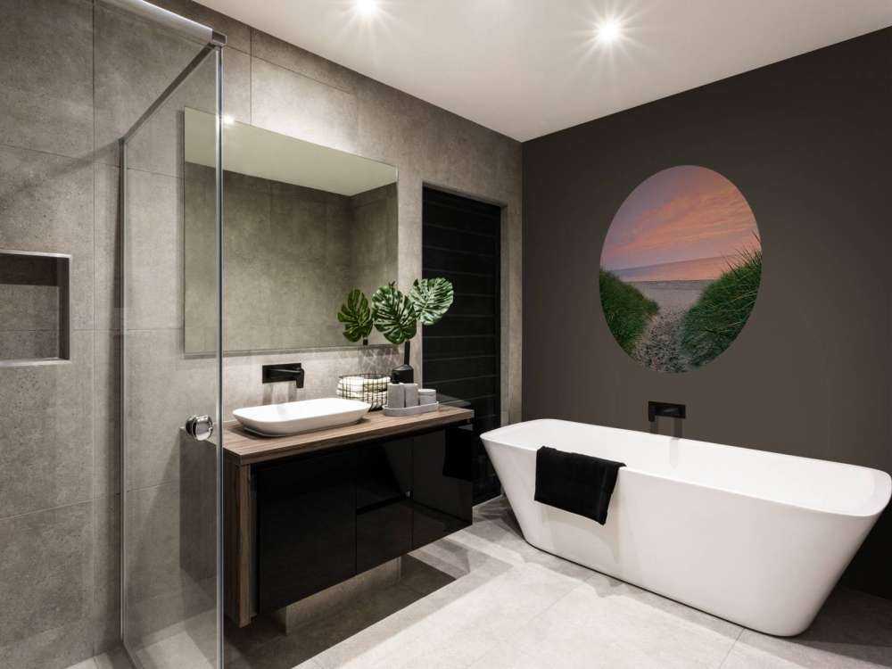 Dünenpassage mit Sonnenaufgang