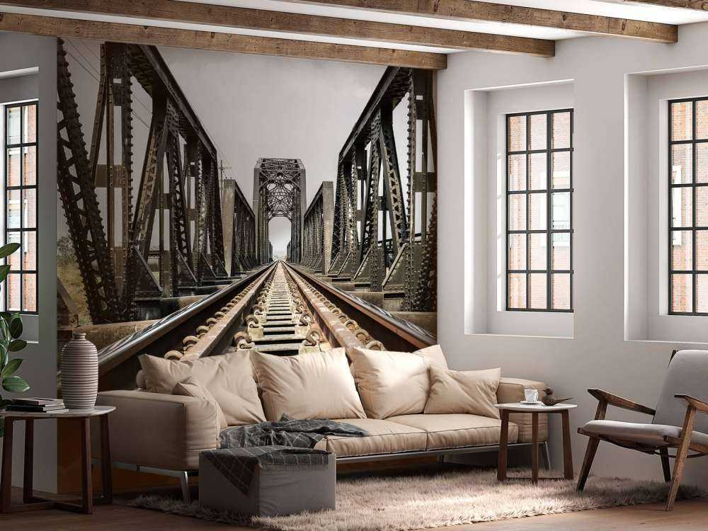Eisenbahnbrücke aus Metall