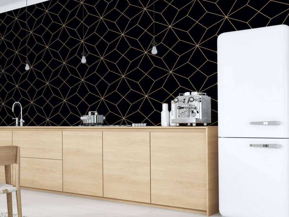 Abstrakte Linien, Gold