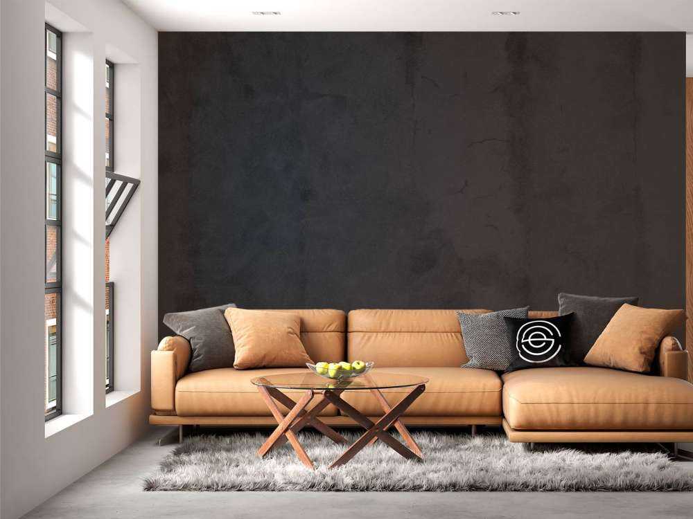 Anthrazitfarbener Beton