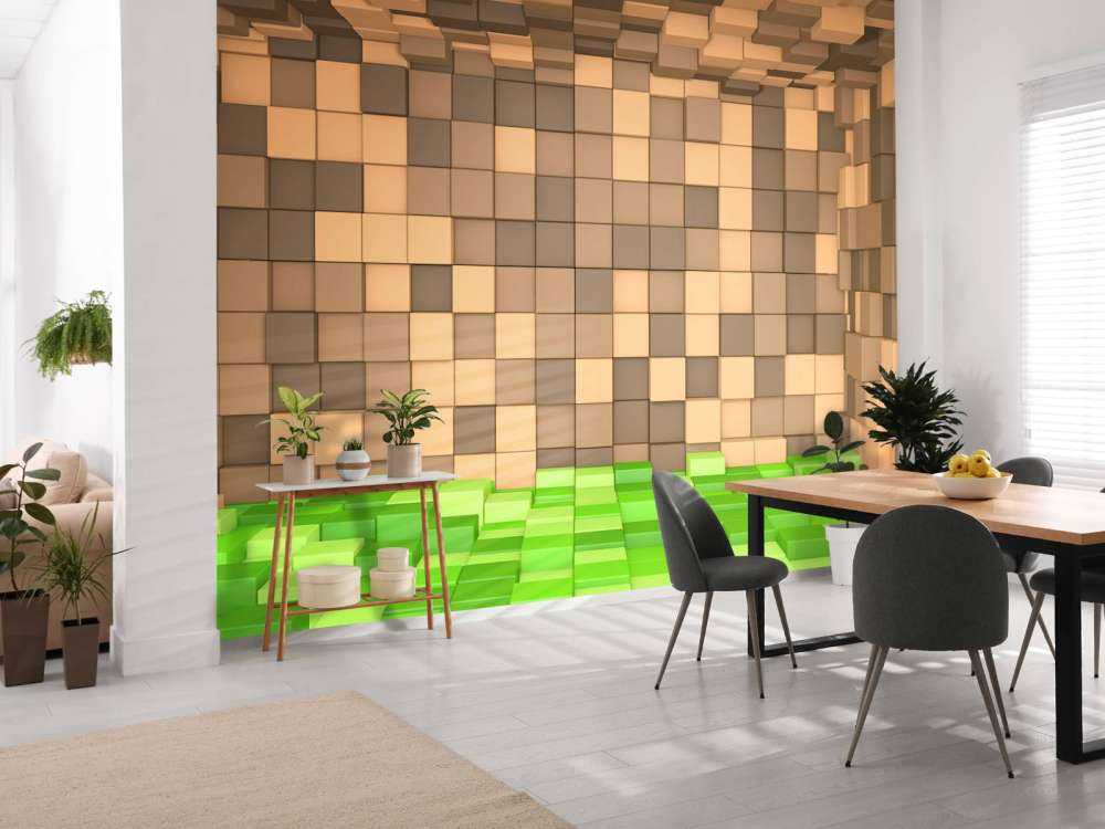 3D Minecraft Landschaft