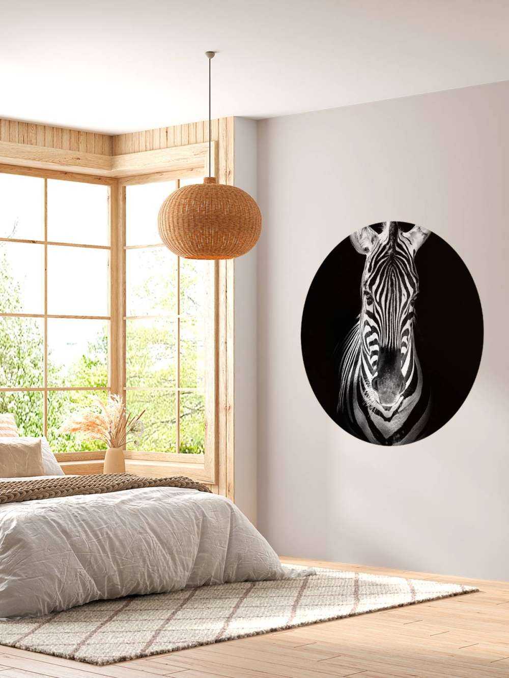 Nahaufnahme Zebra schwarz-weiß