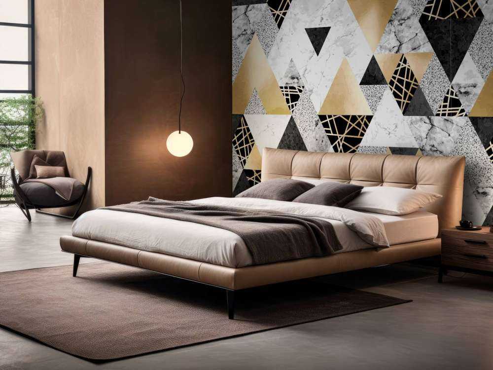 Marmor-Dreiecke mit Gold