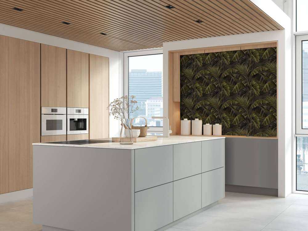 Dunkle Bananenblätter