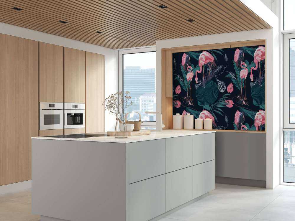 Wilde rosa Flamingos