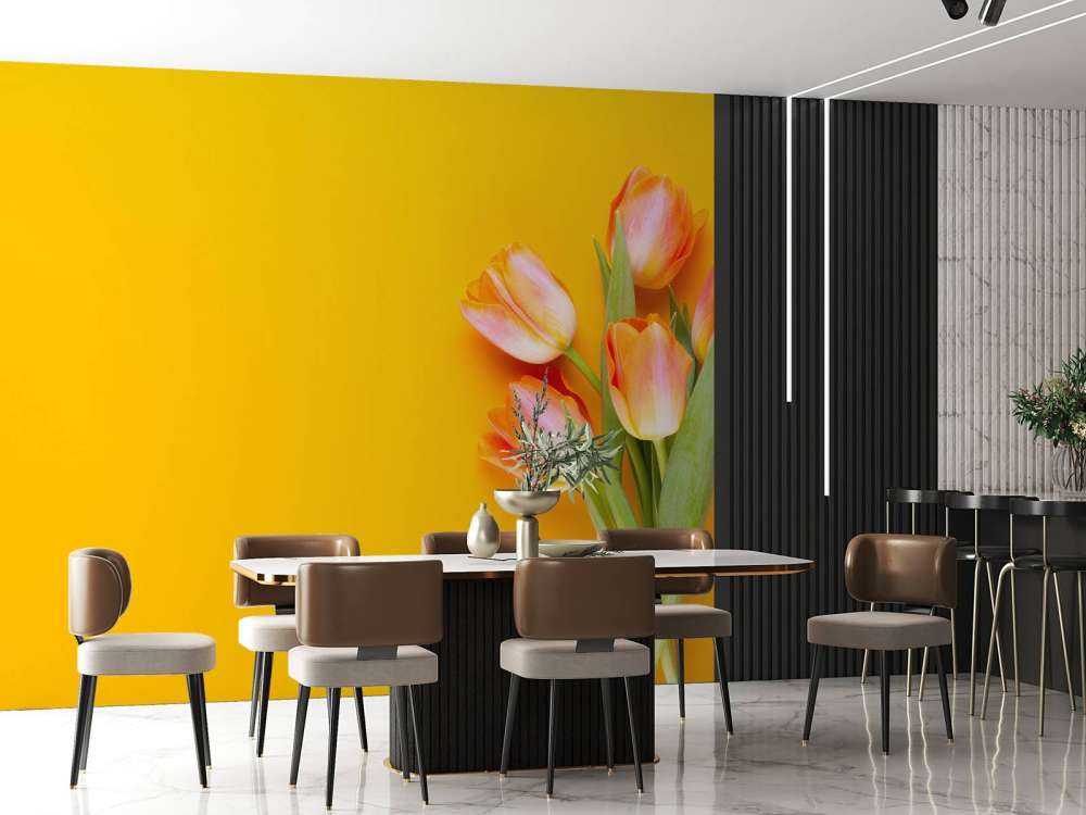 Tulpen auf Gelb