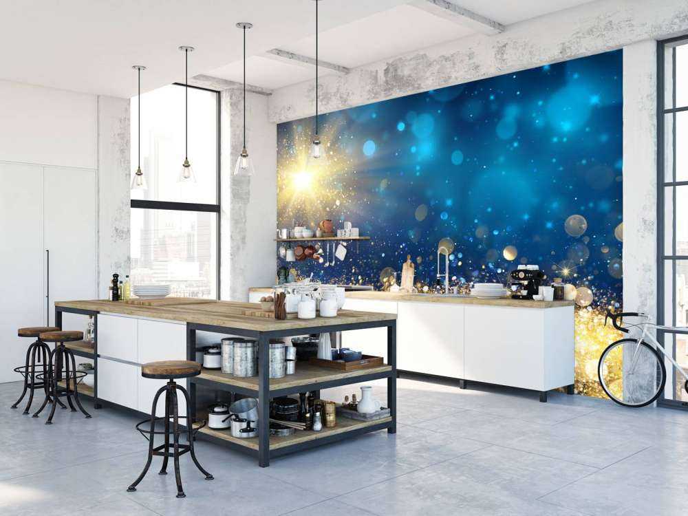 Stern in schimmernder Nacht