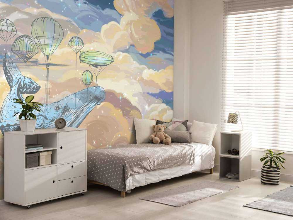 Wal mit seinen Heißluftballons