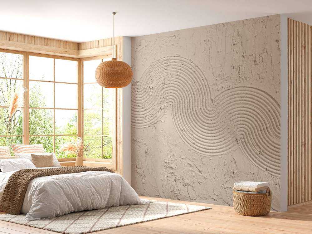 Zen Garden Textur in Leinen
