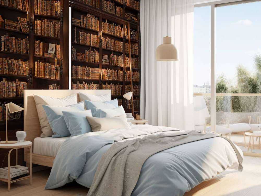 Geheime Bibliothek mit verborgener Tür