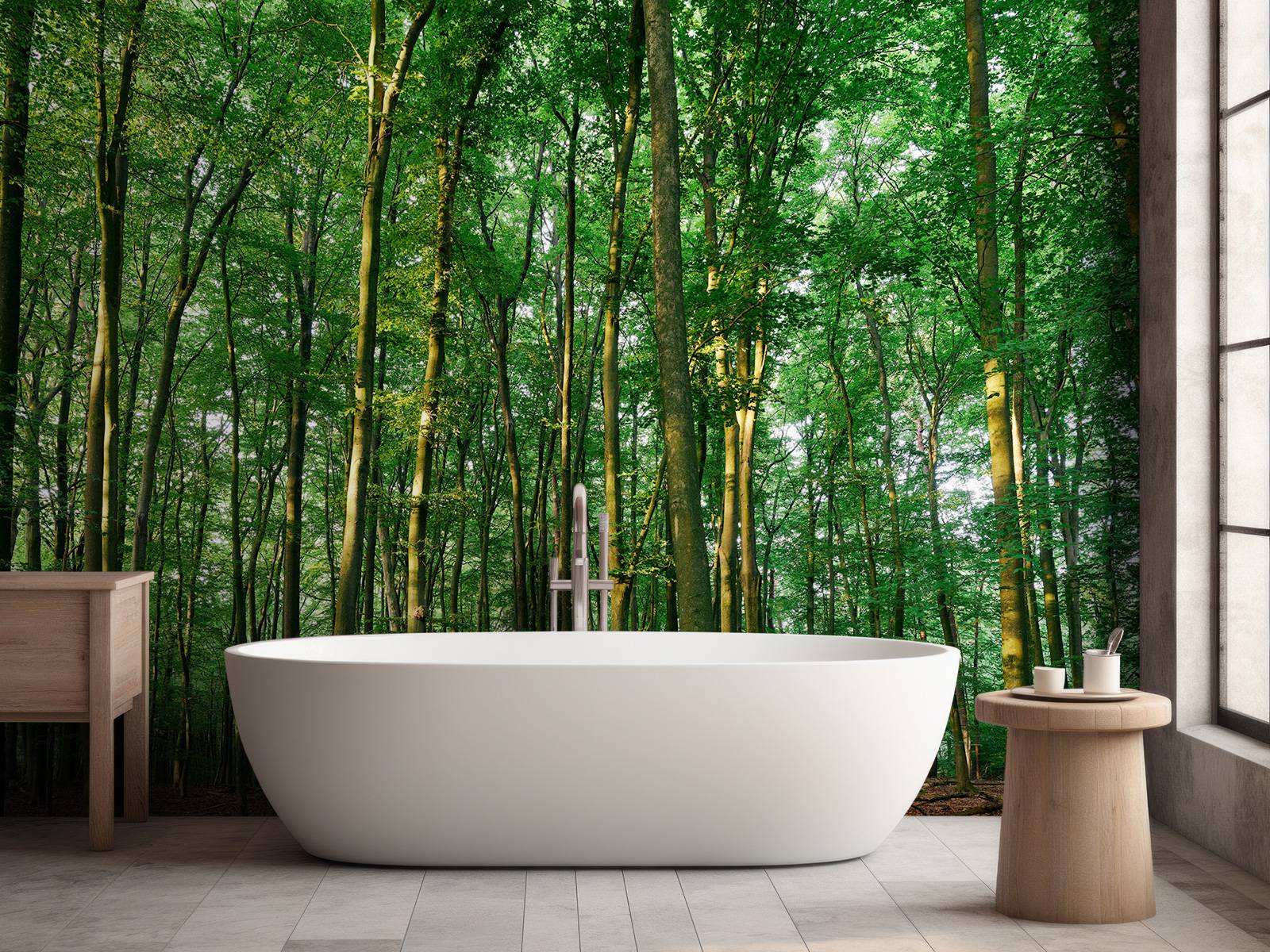 Sticker Mural 3D « Forêt Verte » - Décor Auto-Adhésif Amovible - Romy - Tapete M4846 - Fabriqué En Allemagne