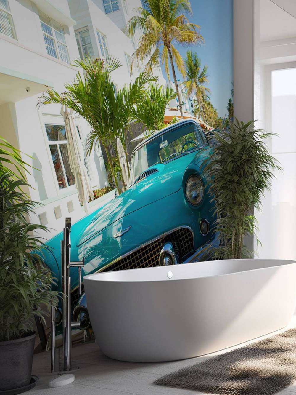 Blauer Oldtimer