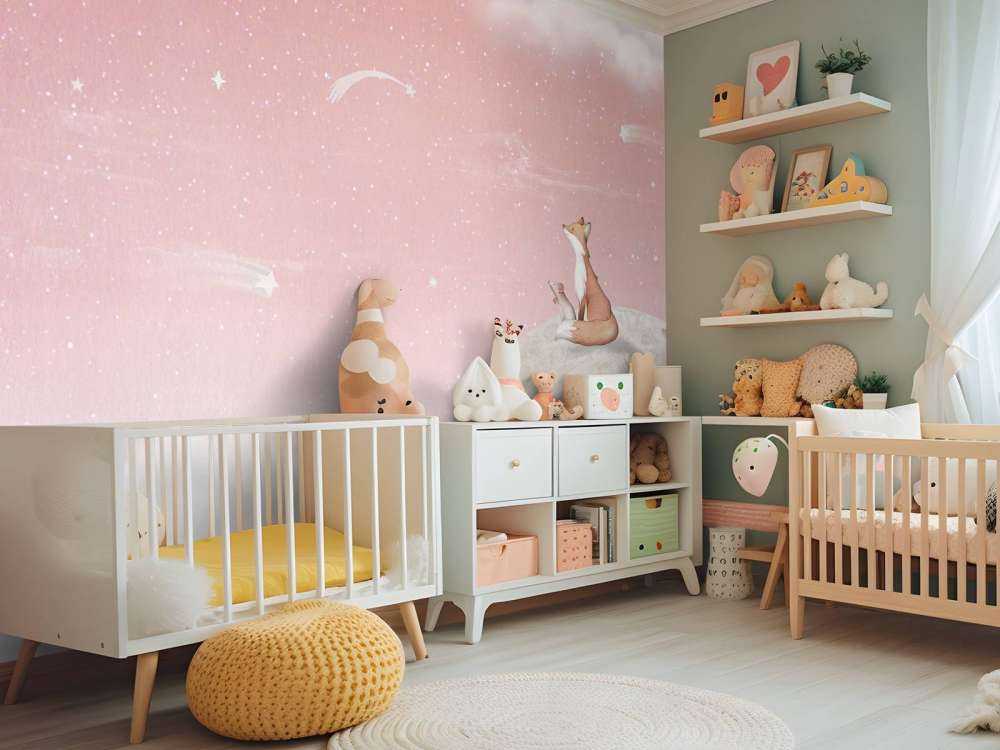 Fox on the Moon - Pink