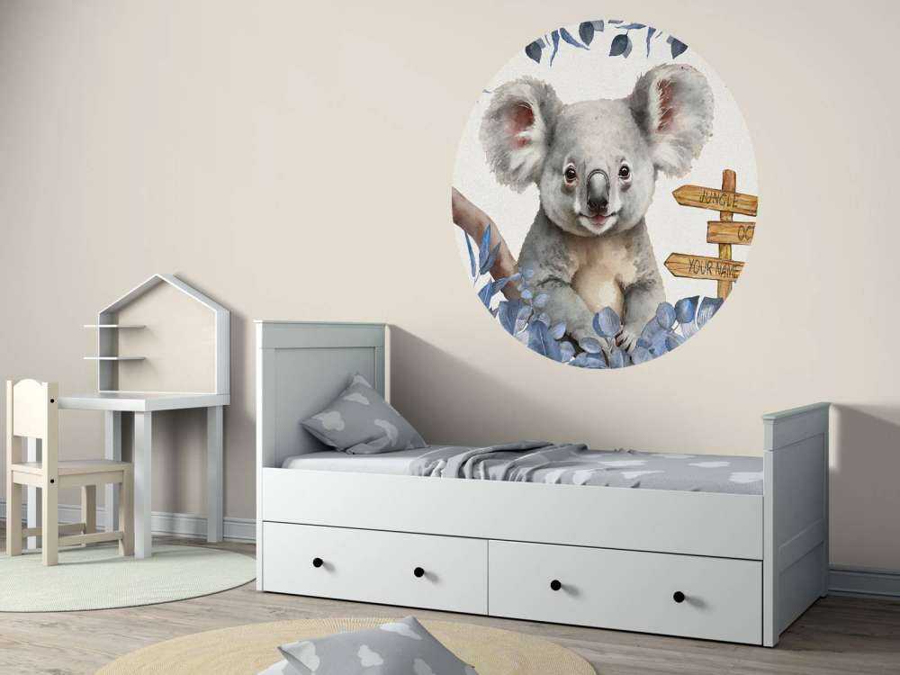 Baby-Koala im Dschungel blau