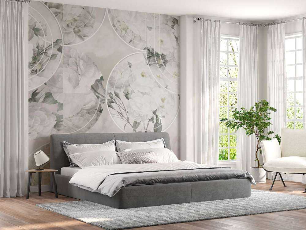 Zeitlose florale Eleganz - Sanftes Weiß