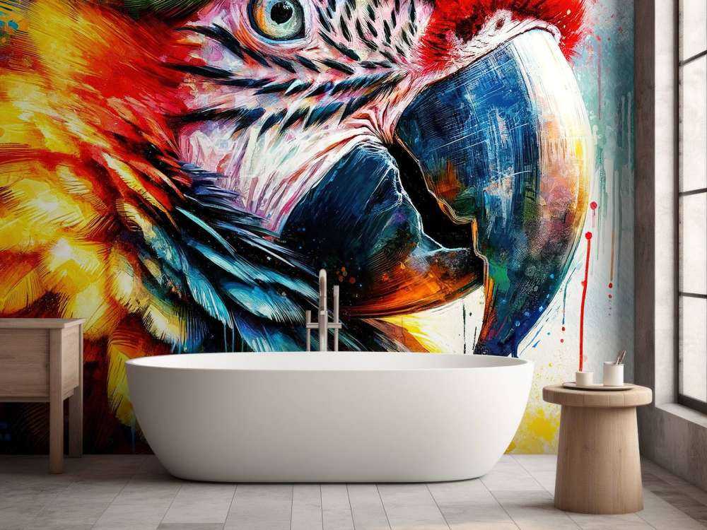 Watercolor Macaw #1