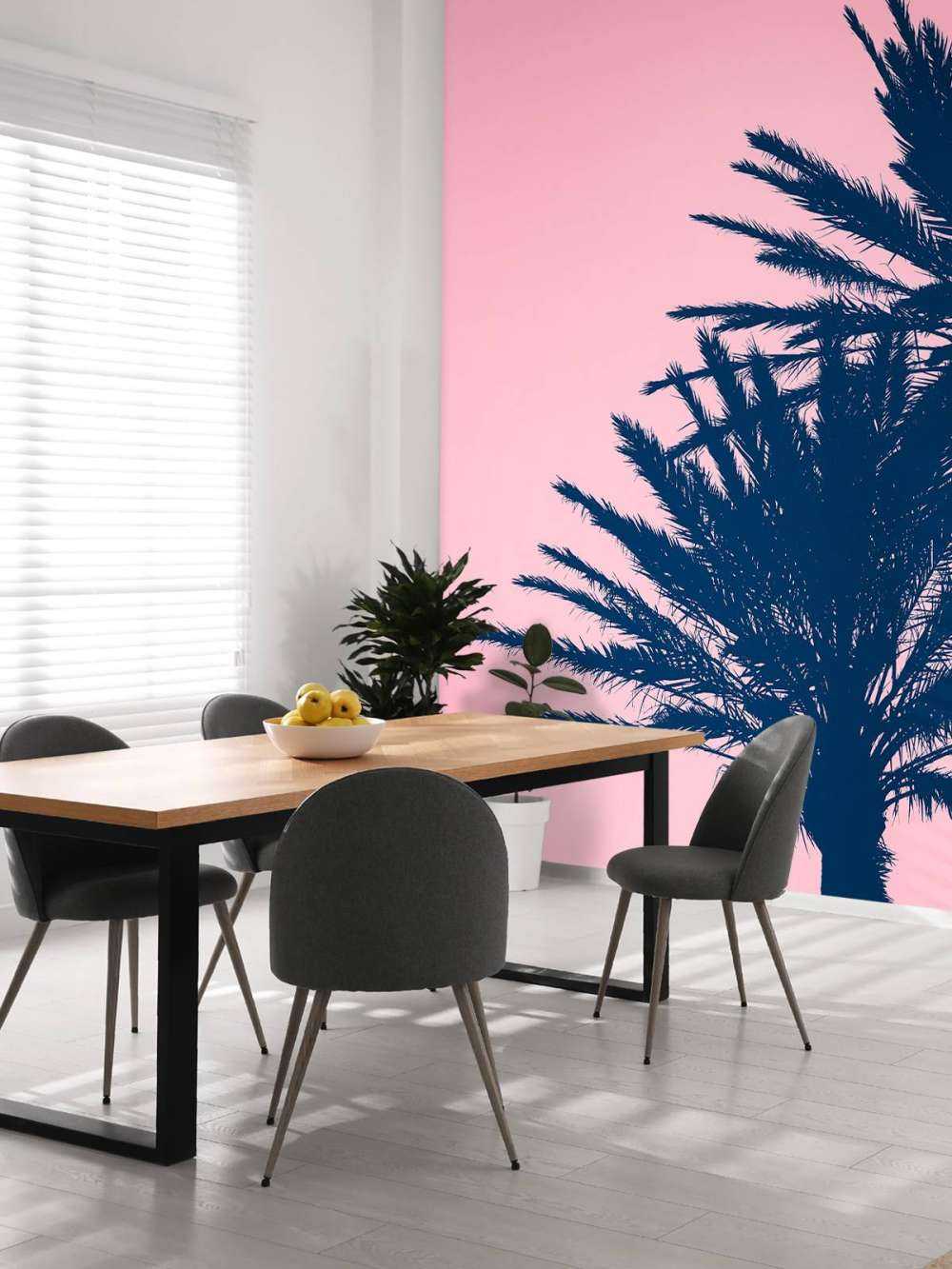 Palmen mit rosa Hintergrund