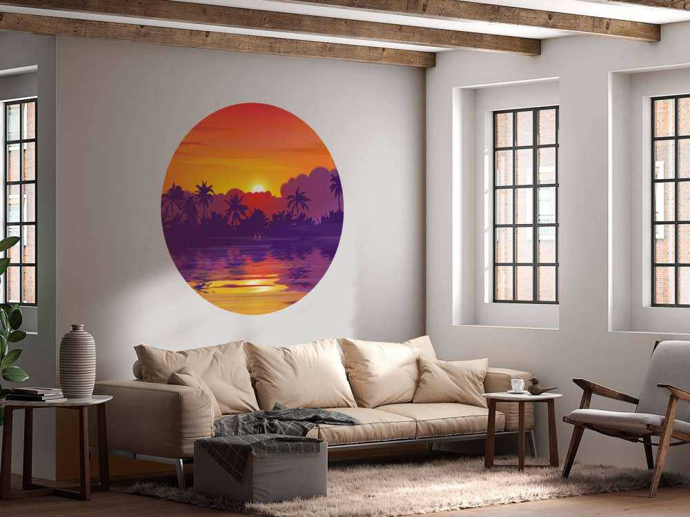 Farbiger Sonnenuntergang